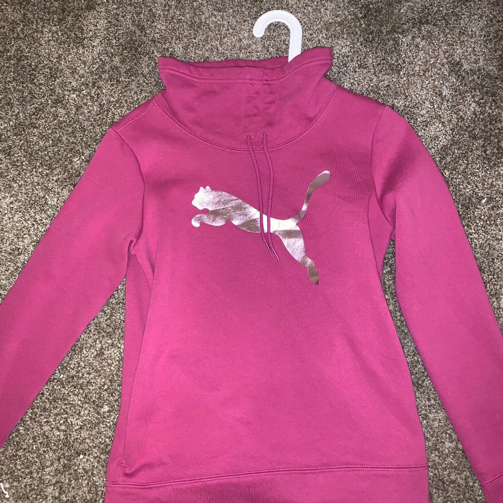 PUMA purple mock  neck sweatshirt